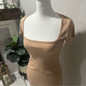 Nude Bodycon Dress, Size Medium